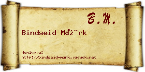 Bindseid Márk névjegykártya
